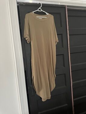 Free People Beach sz. small Rolled-Sleeve Midi Dress